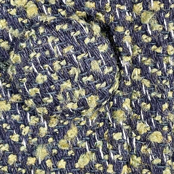 Vintage BB Dakota Cotton Blend Tweed Empire Waist Twee Coat Green Academia S - Picture 11 of 13